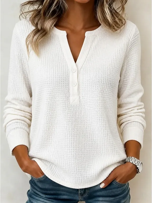 Women's Waffle Polo Shirts