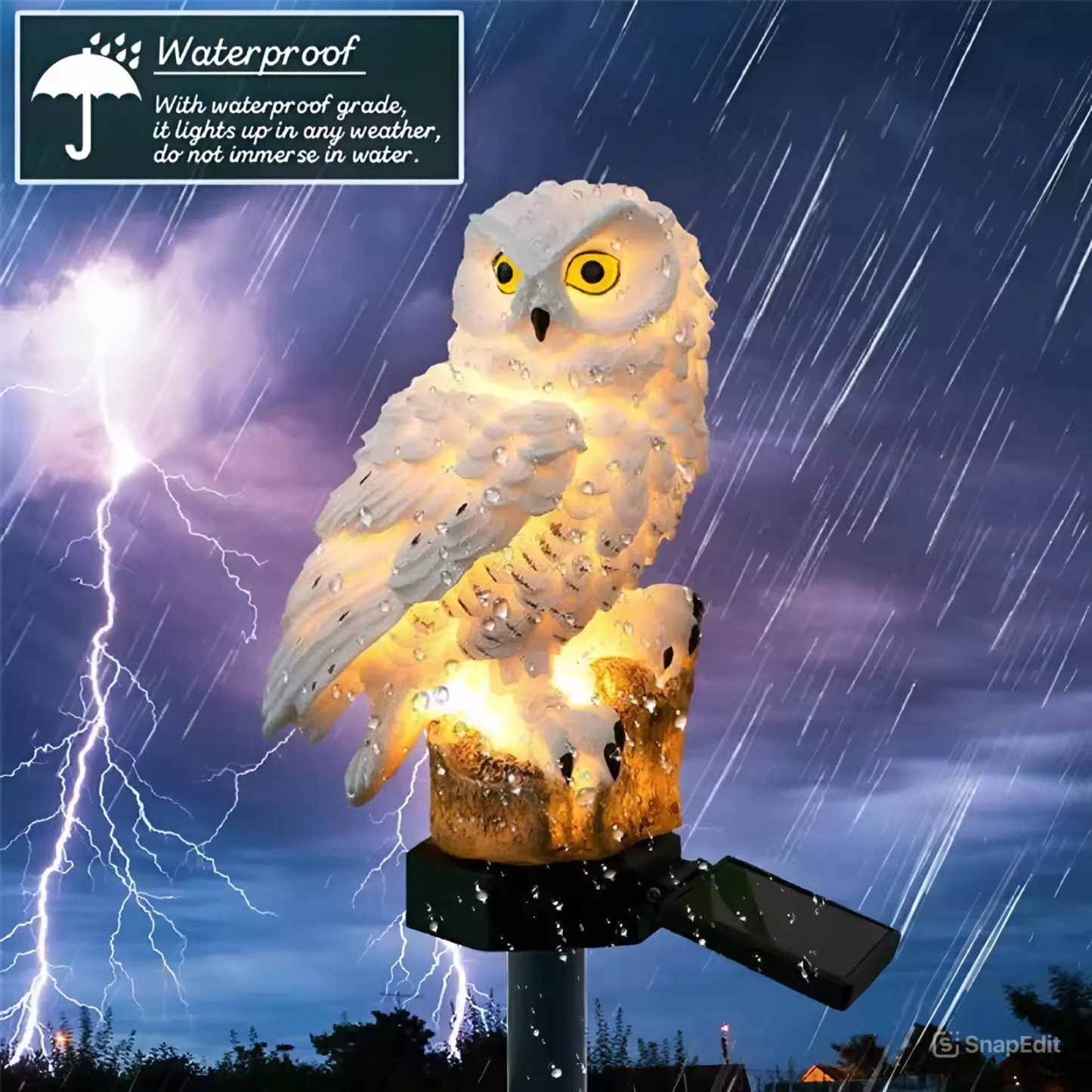 🔥Hot Sale🔥Waterproof Solar Owl Light – LED Pathway Light for Lawn, Garden & Outdoor Decor