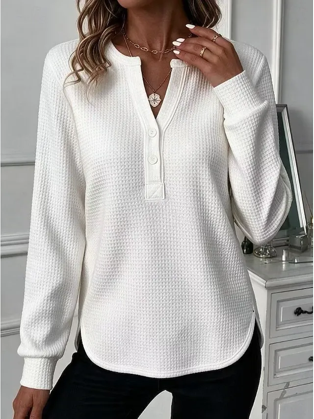 Women's Waffle Polo Shirts