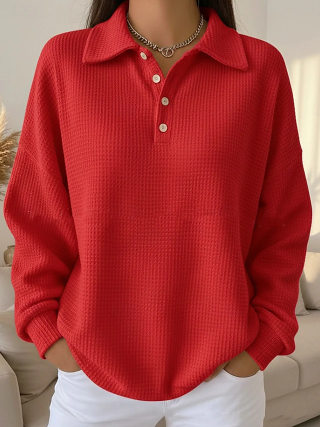 Women's Pullover Sweatshirt Active Sports Fashion Long Sleeve Square Neck Regular Tops