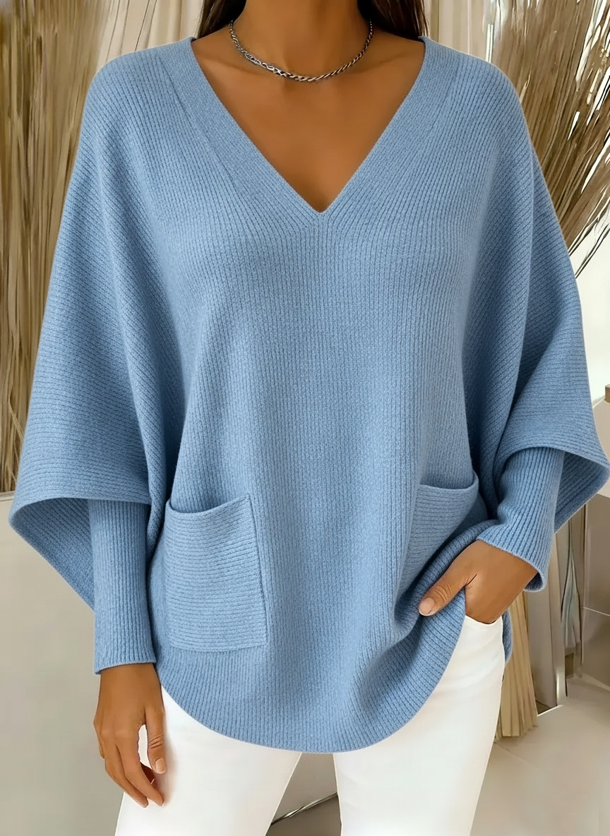 CLEARANCE SALE🔥Women's Casual Solid Color V-Neck Sweater