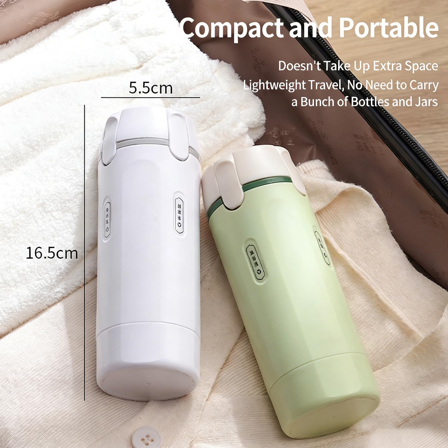 4 in 1 Travel Dispenser Bottle, 4 Pack 30ML Refillable Travel Formula Dispenser Bottles Pump, for Toiletries, with Scale Label Shampoo Lotion Conditioner Cream Storage