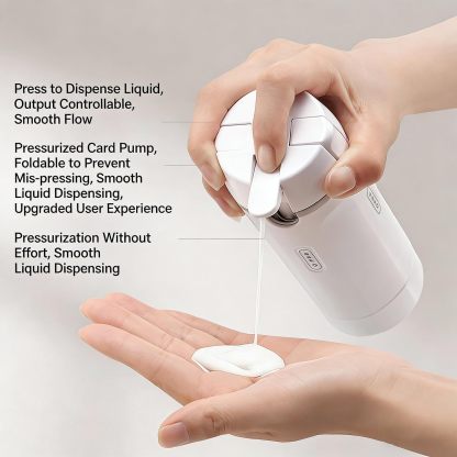 4 in 1 Travel Dispenser Bottle, 4 Pack 30ML Refillable Travel Formula Dispenser Bottles Pump, for Toiletries, with Scale Label Shampoo Lotion Conditioner Cream Storage