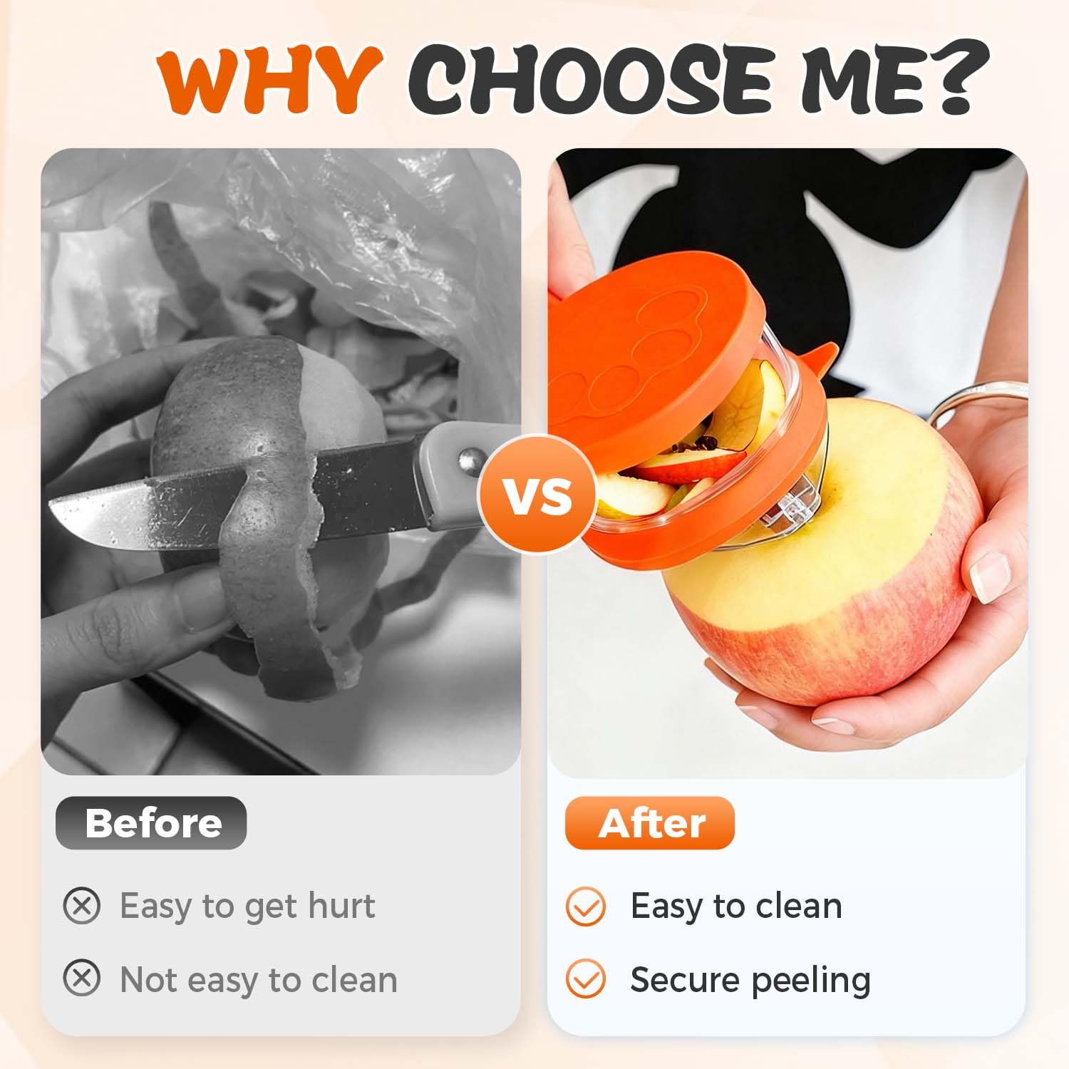 2026 Upgrade Double-Sided Stainless Steel Fruit & Vegetable Peeler with Storage Box & Catcher Bucket - Multi-Function Kitchen Peeler, Ergonomic & Efficient