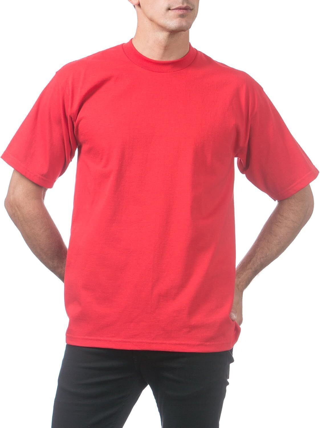 ☀Men's Heavyweight Cotton Short Sleeve Crew Neck T-Shirt