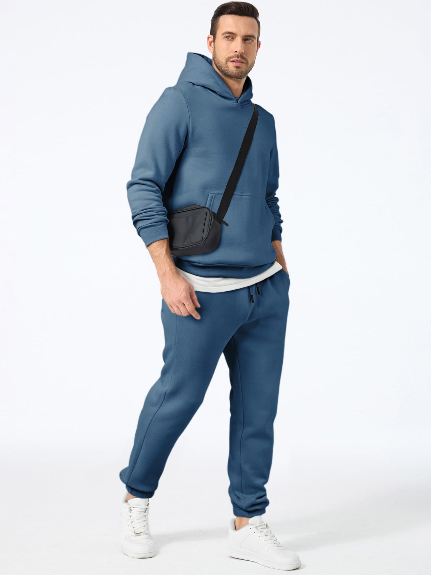 Men's 2 Piece Outfits Hoodie Sweatshirt Tracksuit & Joggers Sweatpants Sweatsuit Set
