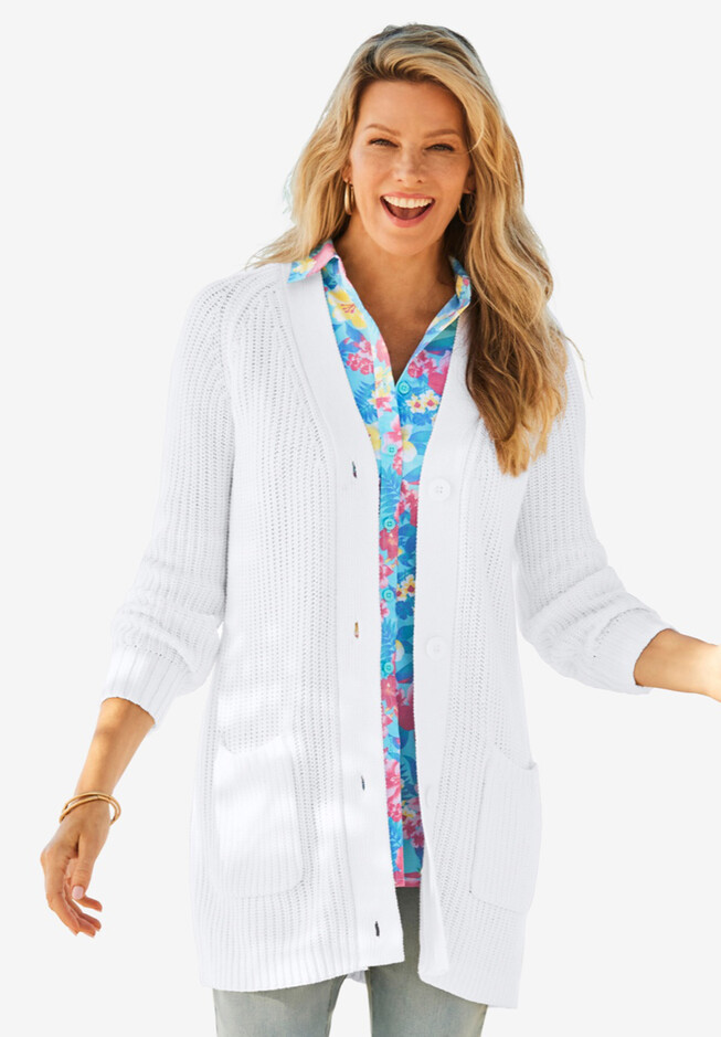 🎄Christmas sale!Button-Front Shaker Cardigan