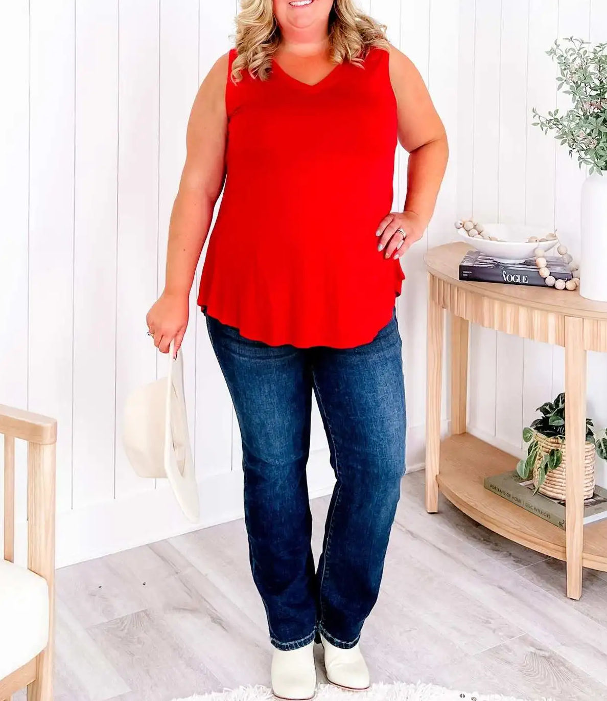 🔥Spring Fresh Sale 🎁-V-neck tank top(Multiple Colors)