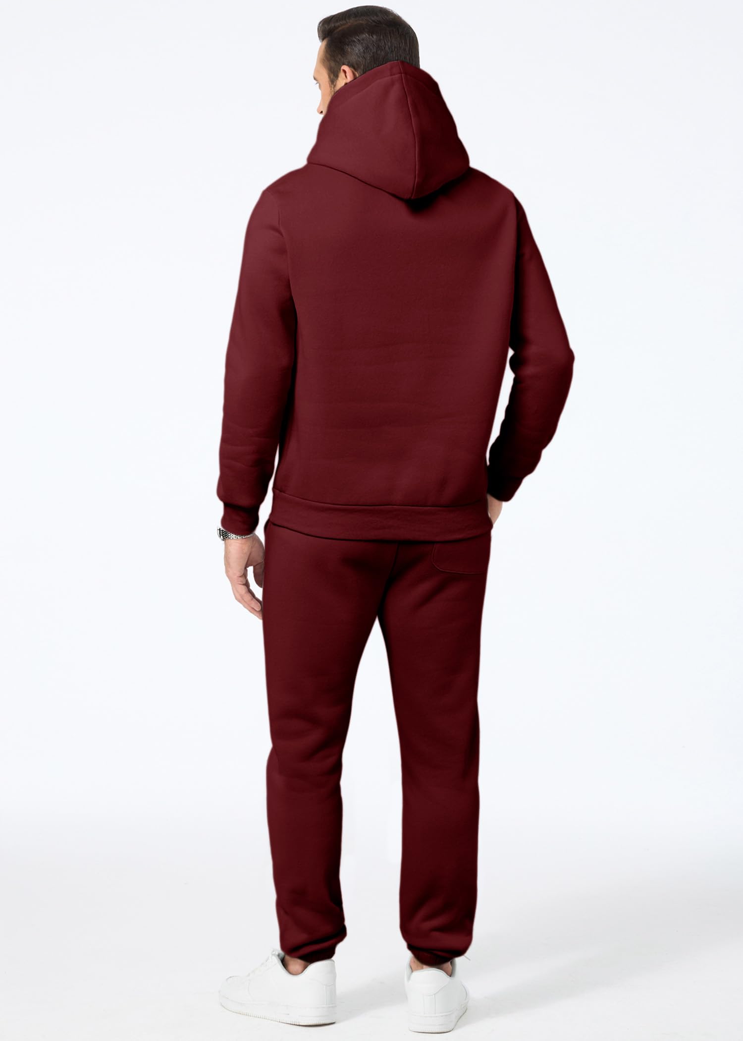 Men's 2 Piece Outfits Hoodie Sweatshirt Tracksuit & Joggers Sweatpants Sweatsuit Set