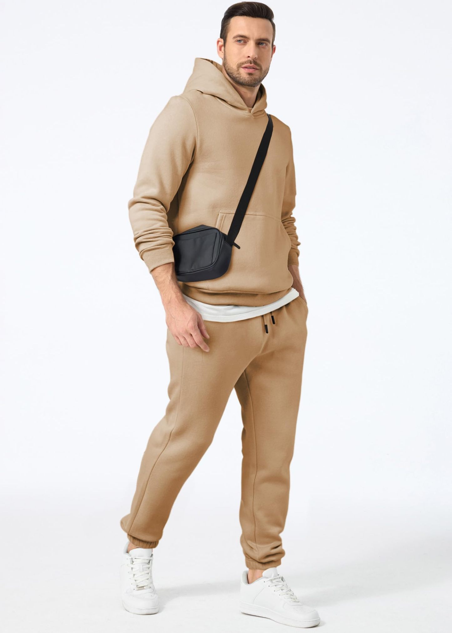 Men's 2 Piece Outfits Hoodie Sweatshirt Tracksuit & Joggers Sweatpants Sweatsuit Set
