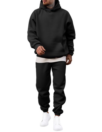 Men's 2 Piece Outfits Hoodie Sweatshirt Tracksuit & Joggers Sweatpants Sweatsuit Set