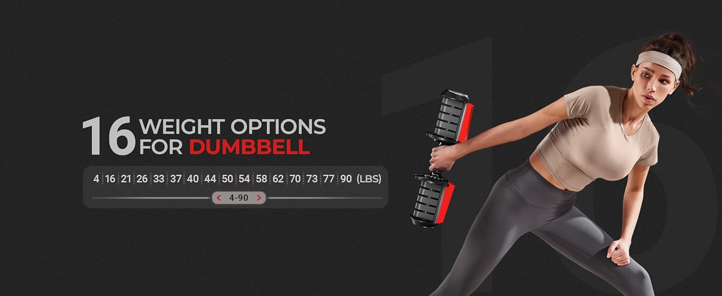 heavy duty 552 select adjustable dumbbell set 52lbs 90lbs