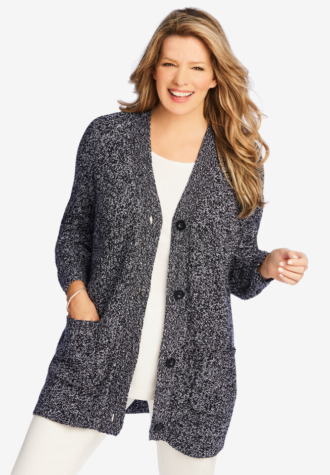 🎄Christmas sale!Button-Front Shaker Cardigan