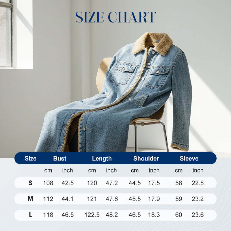 DD 🔥Christmas Special Offer:80% OFF — Lady's warm and durable long denim coat