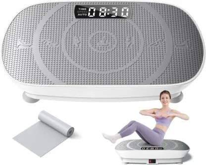 Vibration Plate Exercise Machine, Whole Body Workout Equipment for Women, Bluetooth and Silicone Pedal, Vibration Plate with Auto Mode, Vibrate Fitness Platform for Home