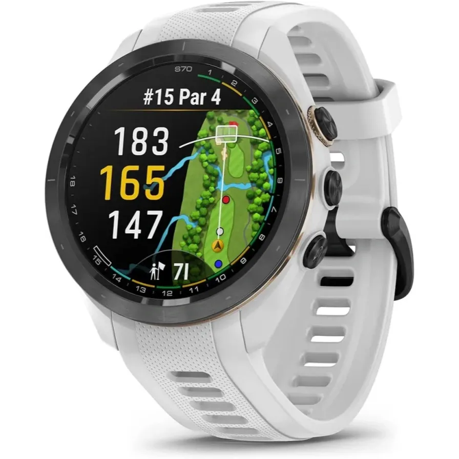 Spring Sale⛳S70 (White, 42mm) Golf GPS Watch Bundle