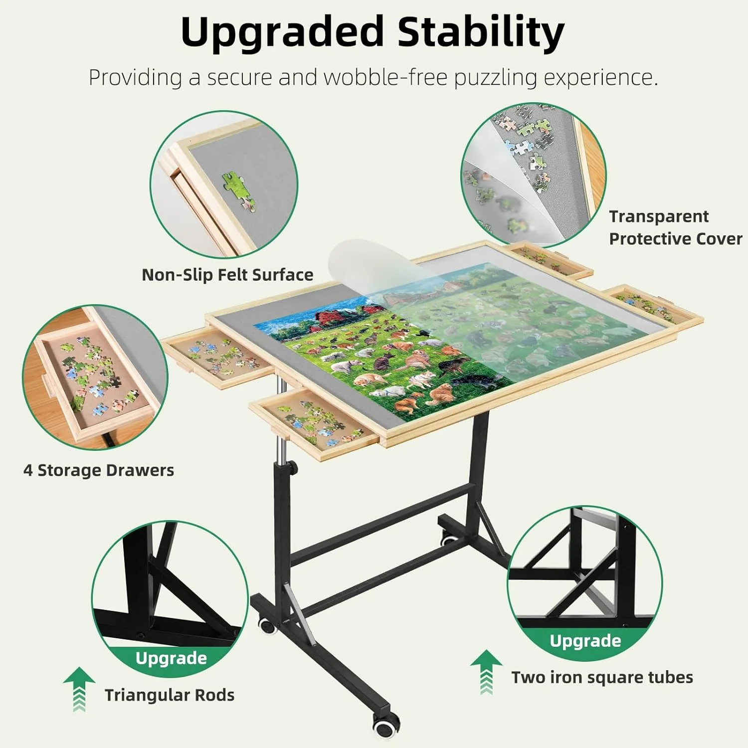 🏃‍Spring Sale💝 Jigsaw Puzzle Table with Legs