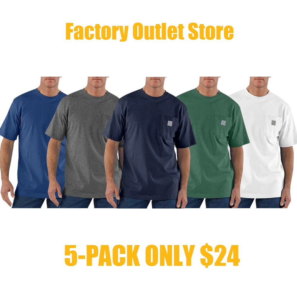 🔥Last Day 85% OFF🔥Men's Workwear Loose Fit Heavyweight Short-Sleeve Pocket T-Shirt (Also Available in Big & Tall)