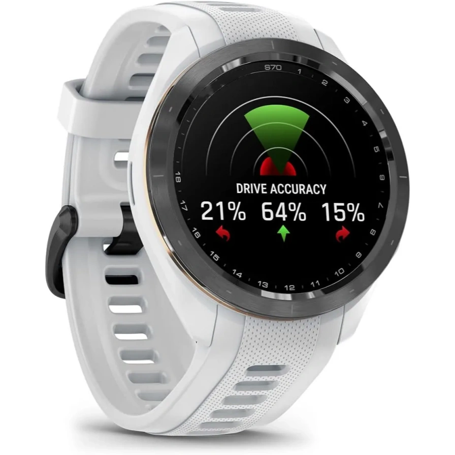 Spring Sale⛳S70 (White, 42mm) Golf GPS Watch Bundle