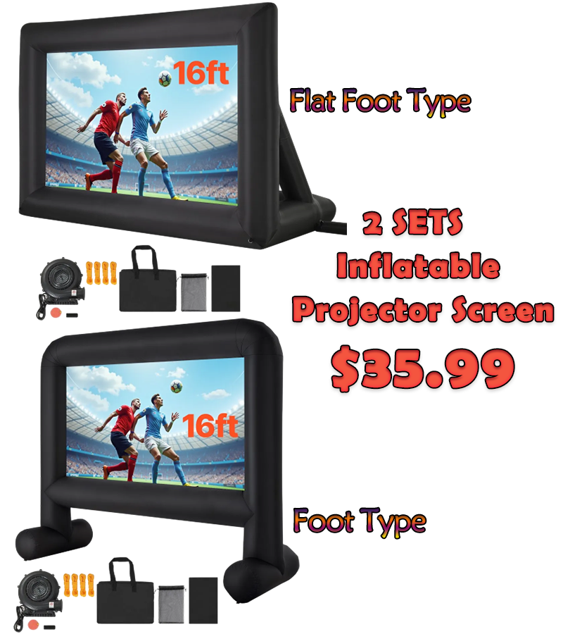 ⚡️Factory wholesale promotion 80% OFF⚡️ Inflatable Movie Screen, Inflatable Projector Screen with Portable Storage Bag