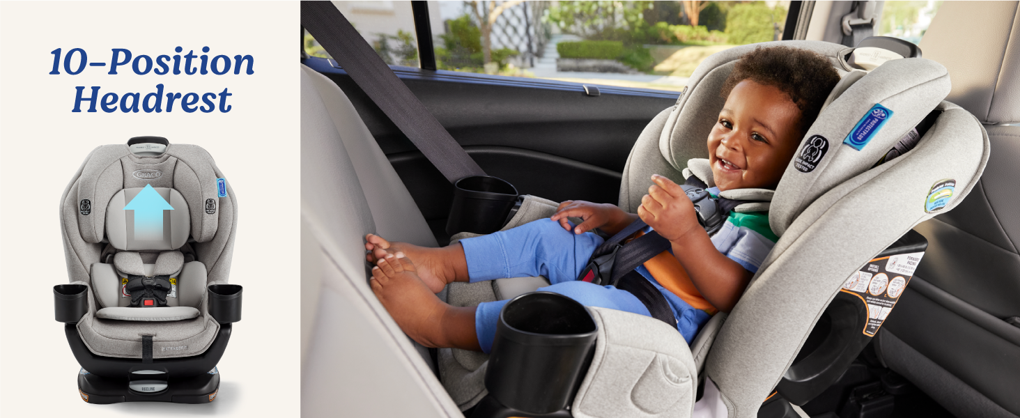 10 位置头枕婴儿汽车安全座椅可随着孩子从面向后方过渡到面向前方而安全成长