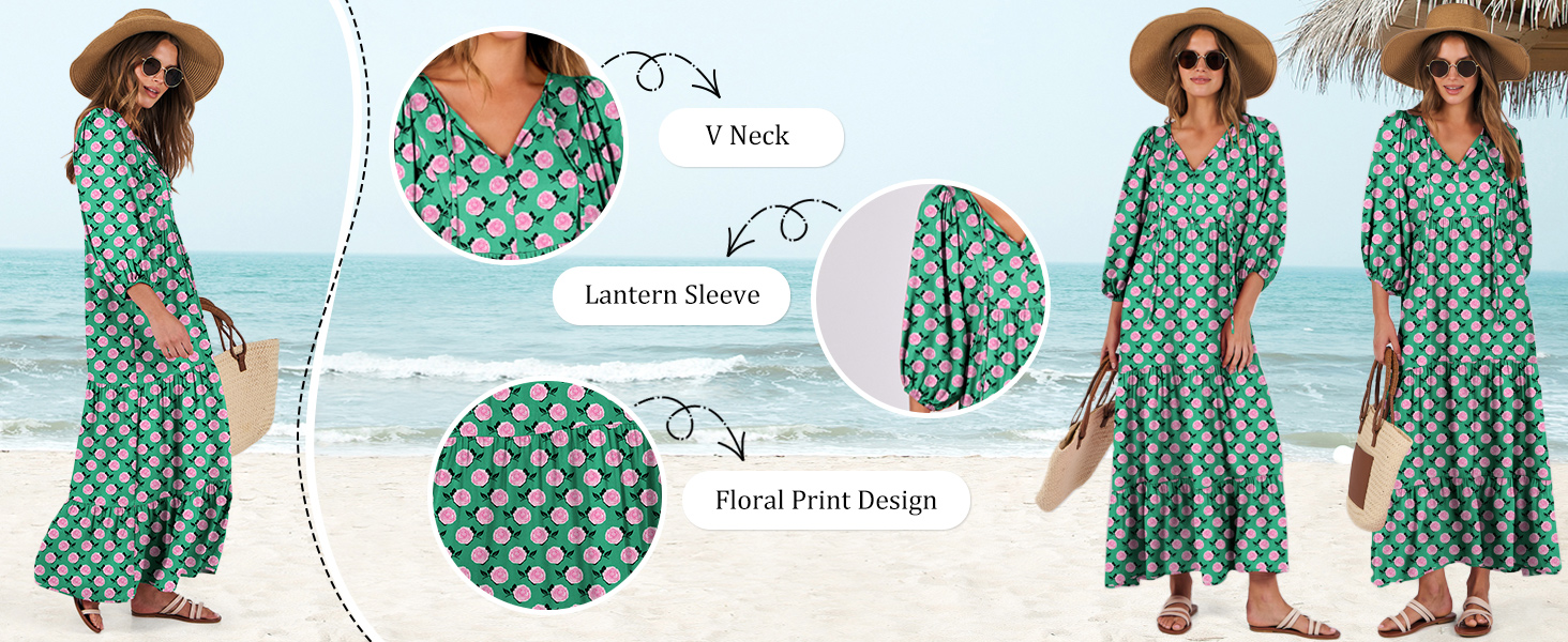 Swing Tiered Babydoll Ruffle Holiday Sundress Resort Beach