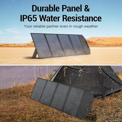 Spring Sale💥120W Portable Solar Panel for Power Station, USB/Type-C/DC Outputs, Foldable with Adjustable Kickstand, IP68 Waterproof, High Efficiency Solar Charging for Camping & Emergency Power Supply