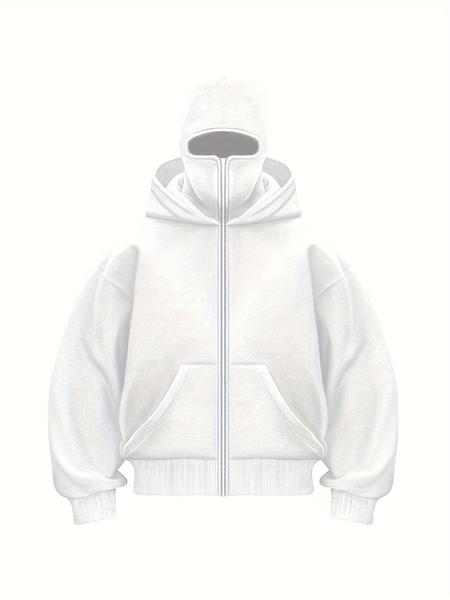 Men's full zipper double hooded sweatshirt - A warm sweatshirt with a front zipper design, a loose and lightweight jacket suitable for fitness, outdoor and daily winter wear - non-elastic fabric (hand-washable) - an ideal choice for winter activities, spo