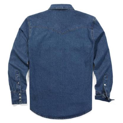 🔥Spring Fresh Sale 🎁Men's Long Sleeve Stone-Washed and Pre-Washed Denim Work Shirt