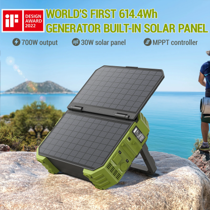 Spring Sale💥Last Day Buy 1 Get 1 Free💥Portable Power Station with Built-in Solar Panel