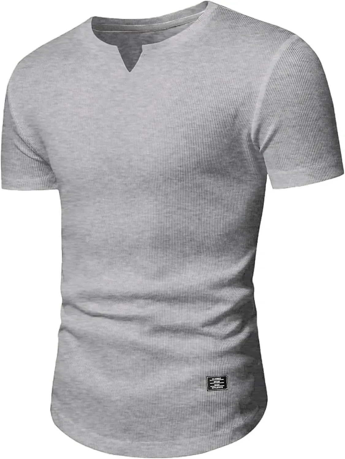 🔥Men's 12-Pack Cotton Longline Henley V-Neck T-Shirts