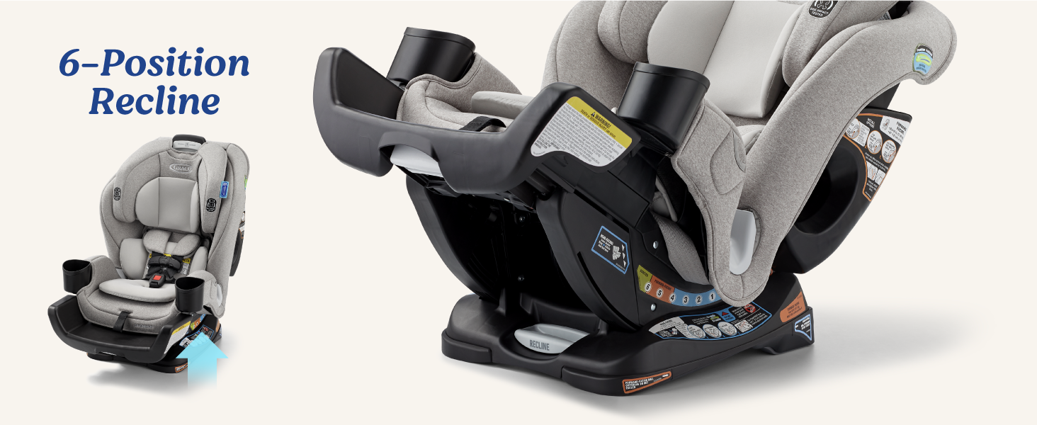 Graco Extend2Fit 三合一可转换婴儿汽车座椅 6 位置倾斜婴儿舒适轻松成长