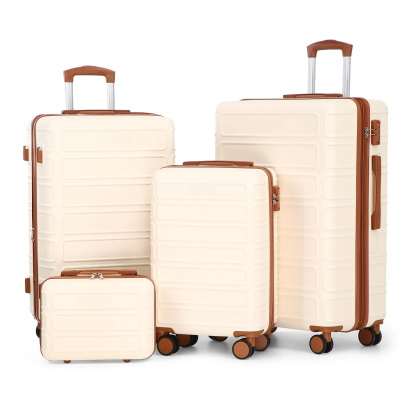 4 Piece Luggage Set, Expandable TSA Lock Hardshell Durable Traveling Bag Travel Suitcase Set with Double Spinner Wheels, Luggage Sets (13/20/26/28in) Gift for Back to School