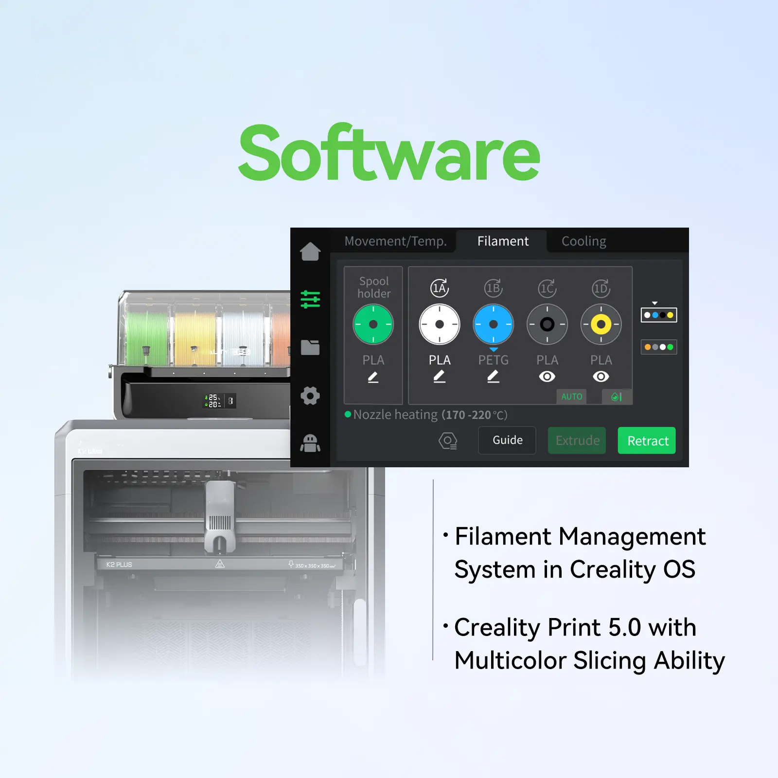 Creality K2 Plus Combo 3D Printer - Large Volume, Multi-Color