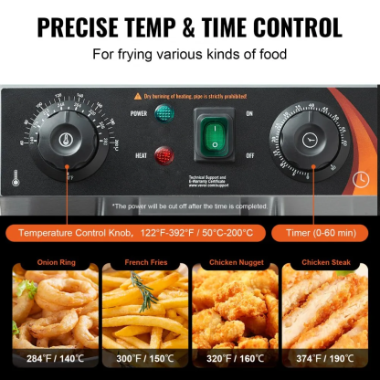 ⚡️Factory wholesale promotion 80% OFF⚡️ Commercial Deep Fryer, Dual Tank 3000W Electric Countertop Fryer with Basket, 2 x 11.6Qt/11L Double Stainless Steel Oil Fryer with Oil Filtration, Time & Temp Control, for Kitchen Restaurant Use