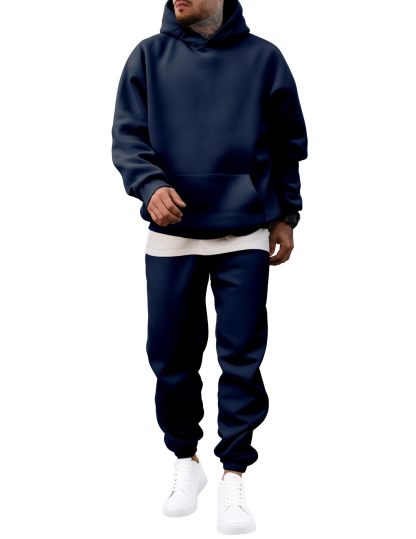 Men's 2 Piece Outfits Hoodie Sweatshirt Tracksuit & Joggers Sweatpants Sweatsuit Set