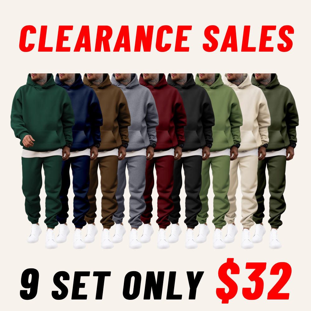 Men's 2 Piece Outfits Hoodie Sweatshirt Tracksuit & Joggers Sweatpants Sweatsuit Set