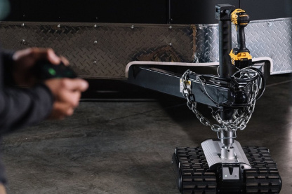Remote controlled RV and trailer mover with 9,000 lbs. tow capacity