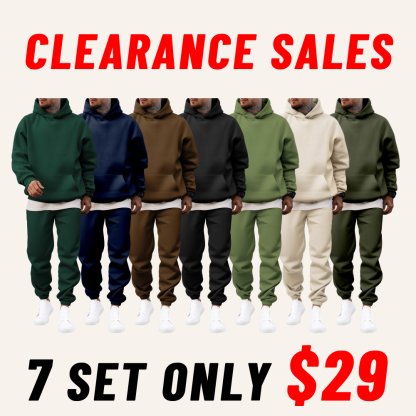 Men's 2 Piece Outfits Hoodie Sweatshirt Tracksuit & Joggers Sweatpants Sweatsuit Set