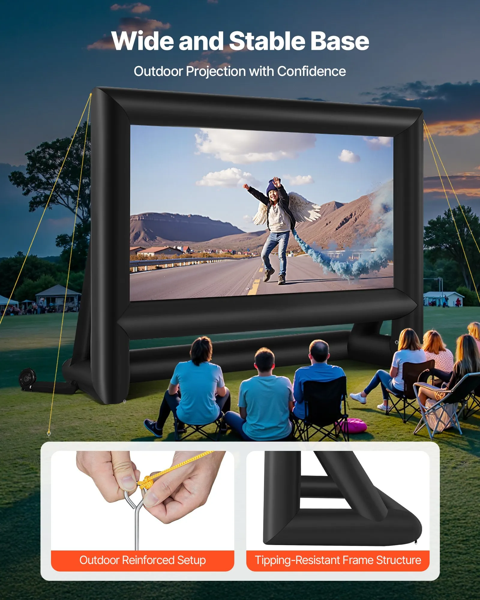 ⚡️Factory wholesale promotion 80% OFF⚡️ Inflatable Movie Screen, Inflatable Projector Screen with Portable Storage Bag