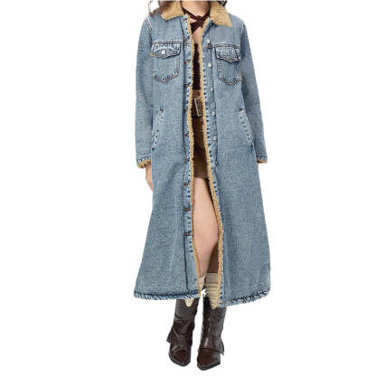 DD 🔥Christmas Special Offer:80% OFF — Lady's warm and durable long denim coat