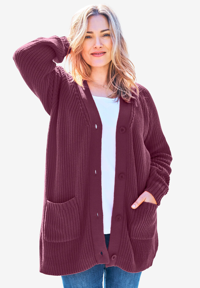 🎄Christmas sale!Button-Front Shaker Cardigan