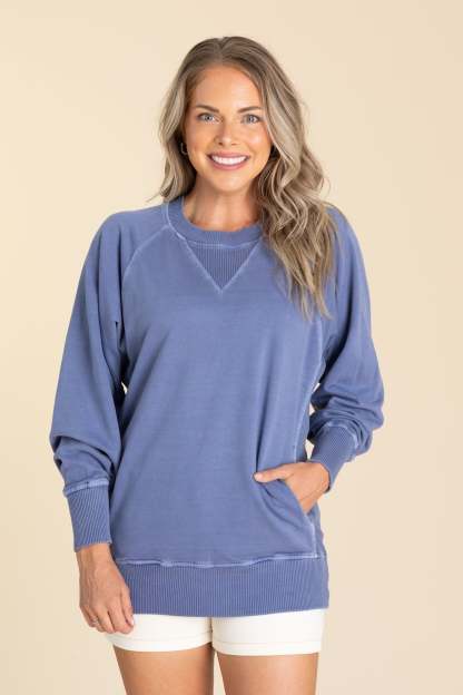 ⚠️FINAL PROMO💝12 Pairs for $25.89!🔥Pigment Dyed Sweatshirt With Pockets