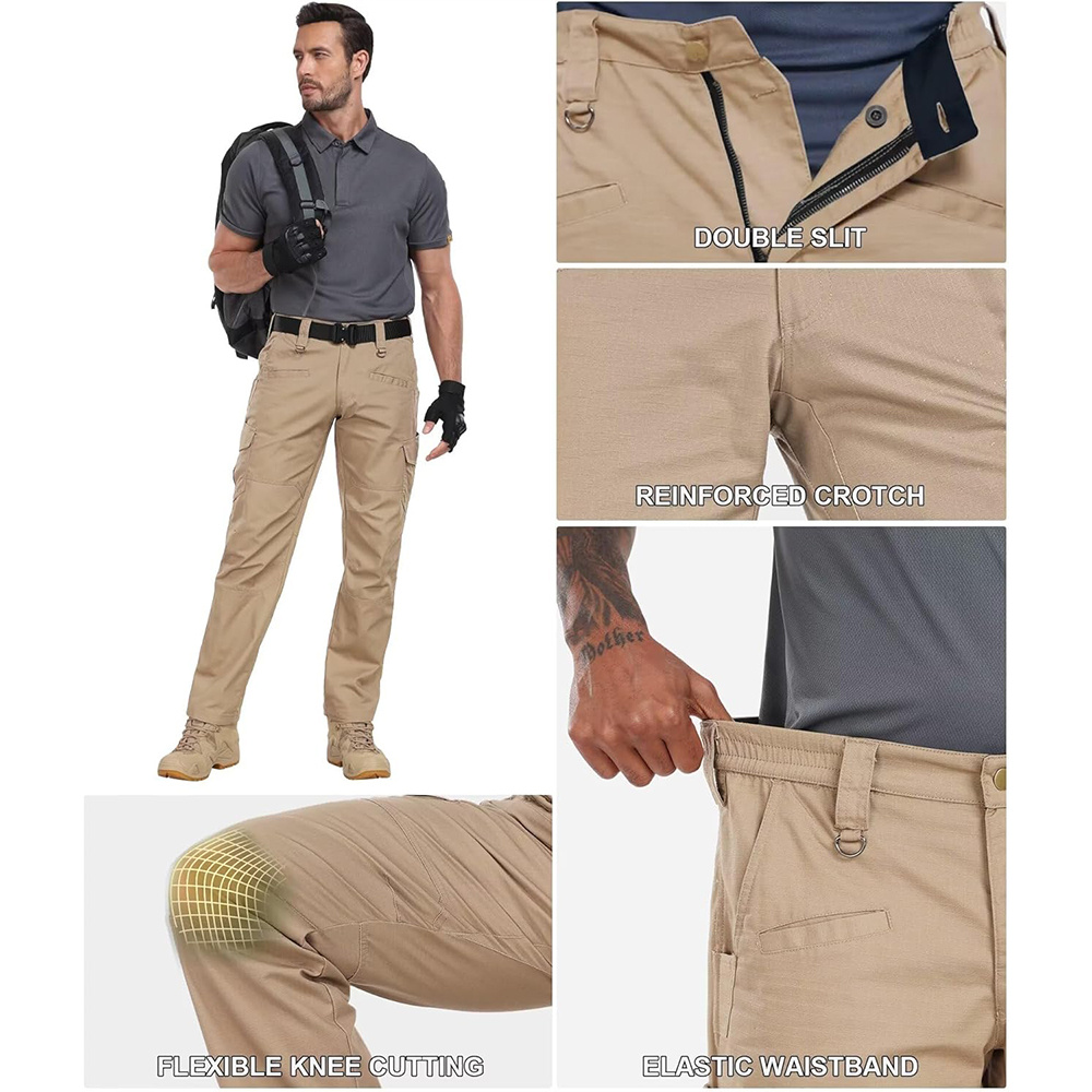 Men's Ripstop Water-Resistant Cargo Pants,Ripstop Water Resistant Hiking Work Pants