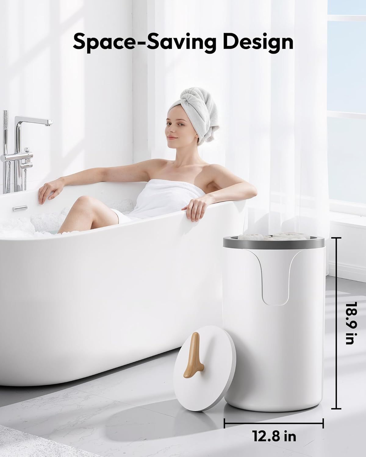 ⏰Towel Warmer Bucket, 20L Large Towel Warmers for Bathroom and Spa, Auto Shut-Off & Adjustable Timer for 20/40/60/90 mins, Towel Warmer with Fragrance Disc, Gift for Him&Her, Blankets