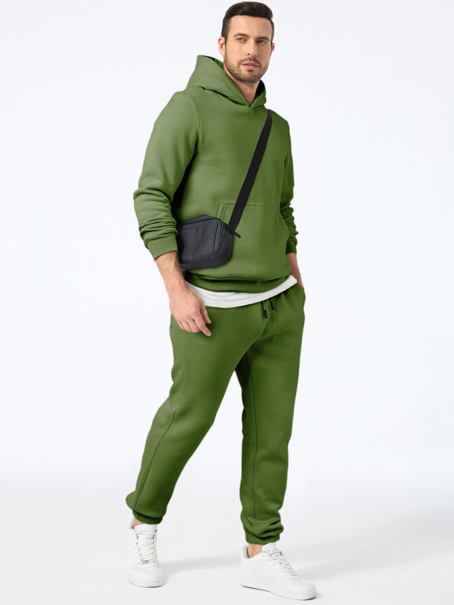 Men's 2 Piece Outfits Hoodie Sweatshirt Tracksuit & Joggers Sweatpants Sweatsuit Set