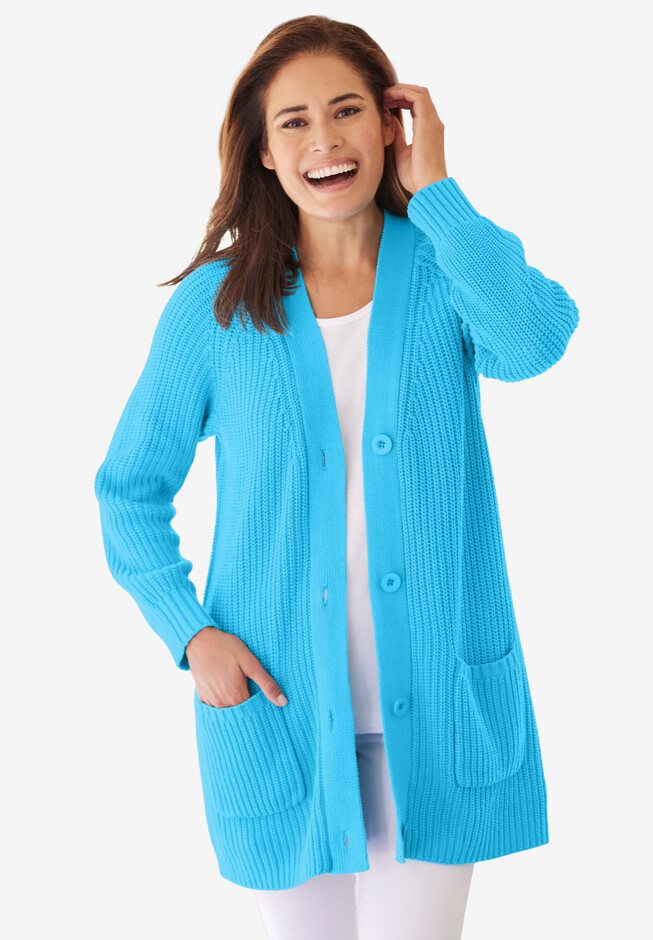 🎄Christmas sale!Button-Front Shaker Cardigan