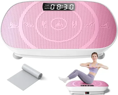 Vibration Plate Exercise Machine, Whole Body Workout Equipment for Women, Bluetooth and Silicone Pedal, Vibration Plate with Auto Mode, Vibrate Fitness Platform for Home