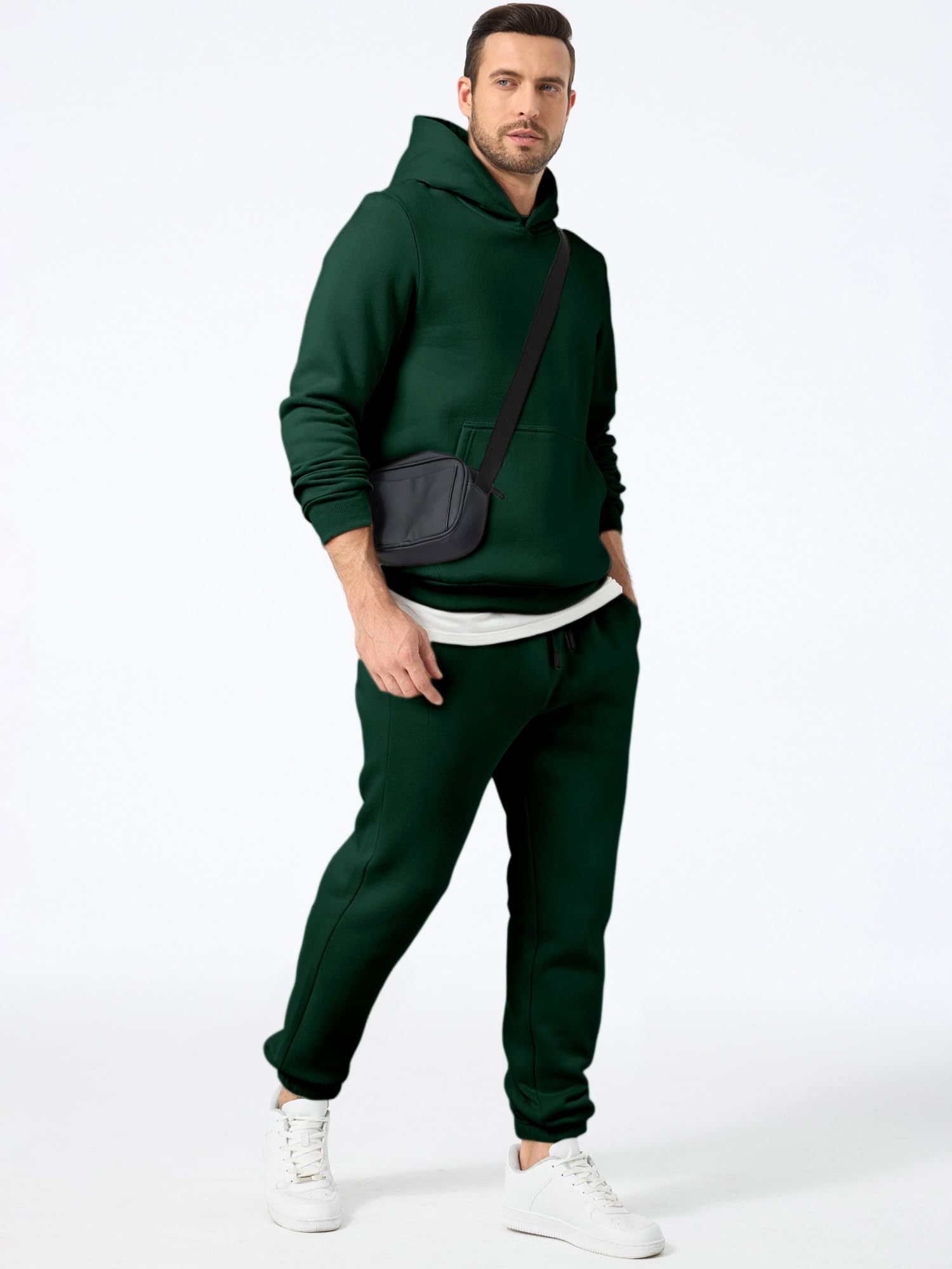 Men's 2 Piece Outfits Hoodie Sweatshirt Tracksuit & Joggers Sweatpants Sweatsuit Set