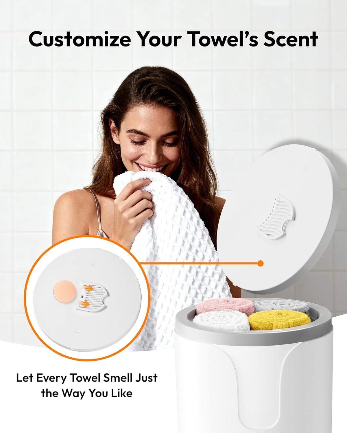 ⏰Towel Warmer Bucket, 20L Large Towel Warmers for Bathroom and Spa, Auto Shut-Off & Adjustable Timer for 20/40/60/90 mins, Towel Warmer with Fragrance Disc, Gift for Him&Her, Blankets